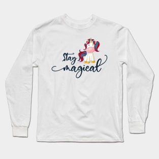 Christmas Unicorn: Stay Magical Long Sleeve T-Shirt